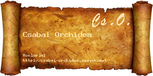 Csabai Orchidea névjegykártya